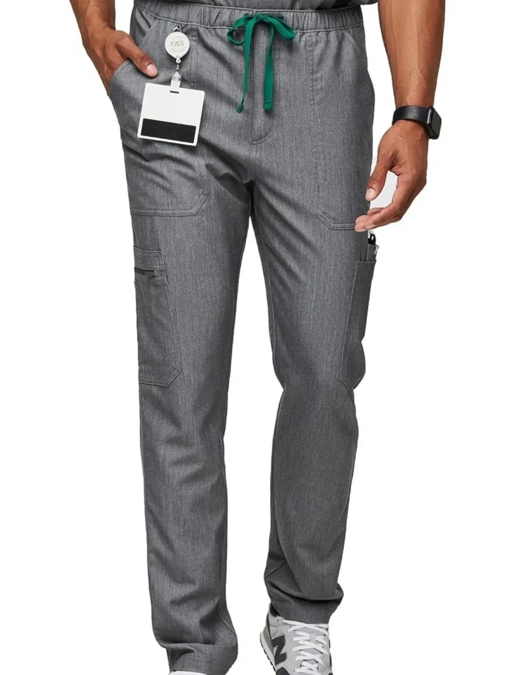 FIGS Cairo Cargo Men Scrub Pants - Straight Leg Fit, 9 Pockets, 4 Way Stretch